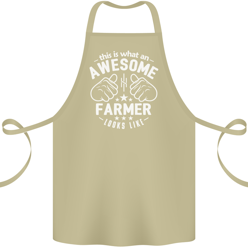 This Is What an Awesome Farmer Looks Like Cotton Apron 100% Organic Khaki