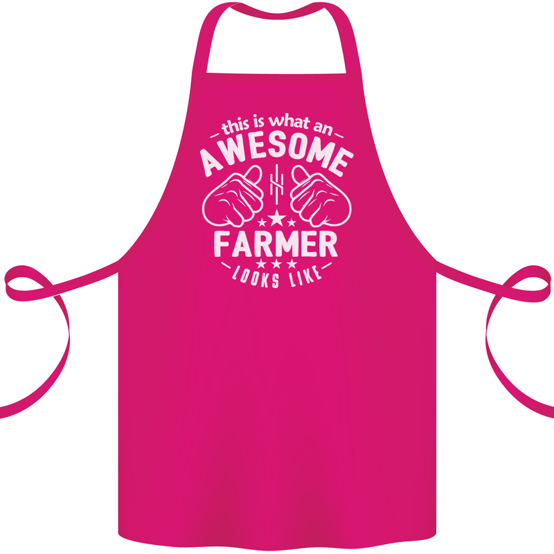 This Is What an Awesome Farmer Looks Like Cotton Apron 100% Organic Pink