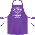 This Is What an Awesome Farmer Looks Like Cotton Apron 100% Organic Purple