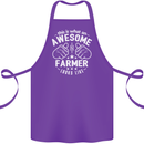 This Is What an Awesome Farmer Looks Like Cotton Apron 100% Organic Purple