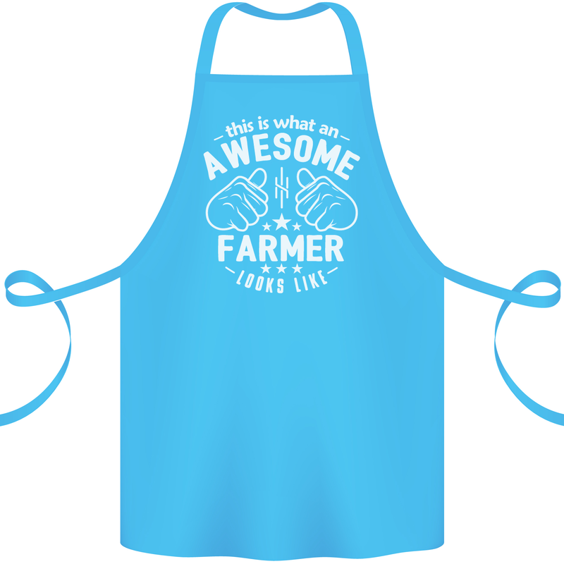 This Is What an Awesome Farmer Looks Like Cotton Apron 100% Organic Turquoise