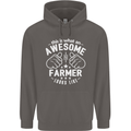 This Is What an Awesome Farmer Looks Like Mens 80% Cotton Hoodie Charcoal