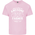 This Is What an Awesome Farmer Looks Like Mens Cotton T-Shirt Tee Top Light Pink
