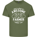This Is What an Awesome Farmer Looks Like Mens Cotton T-Shirt Tee Top Military Green