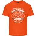 This Is What an Awesome Farmer Looks Like Mens Cotton T-Shirt Tee Top Orange