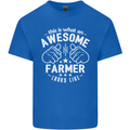 This Is What an Awesome Farmer Looks Like Mens Cotton T-Shirt Tee Top Royal Blue