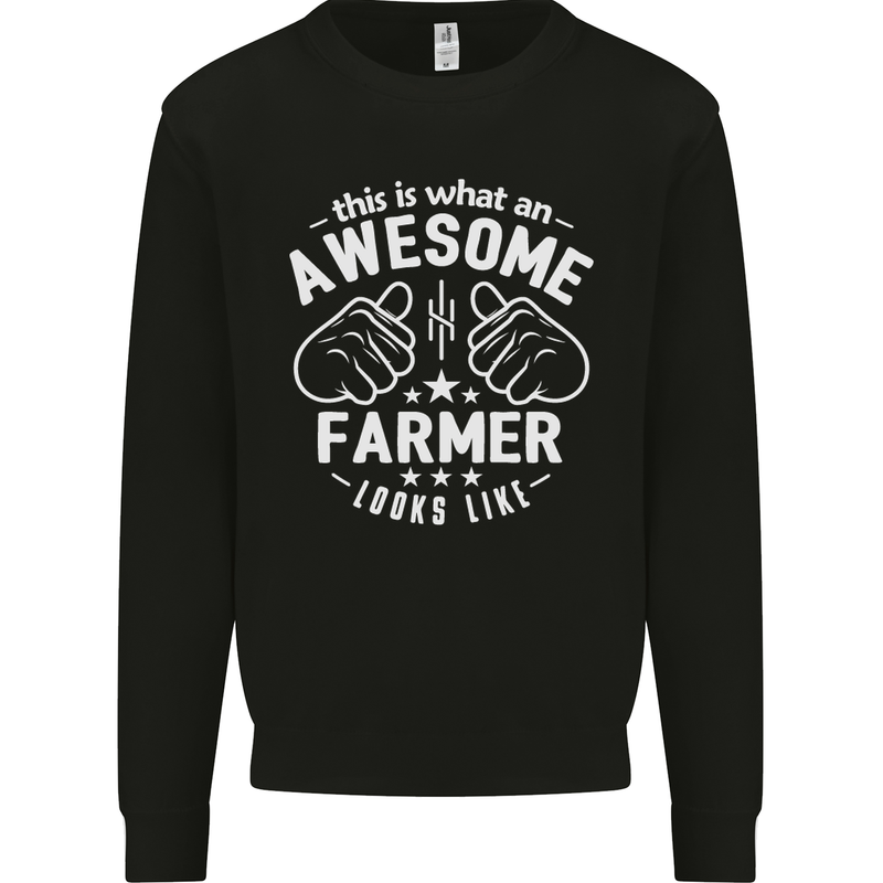 This Is What an Awesome Farmer Looks Like Mens Sweatshirt Jumper Black
