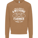This Is What an Awesome Farmer Looks Like Mens Sweatshirt Jumper Caramel Latte