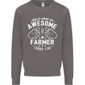 This Is What an Awesome Farmer Looks Like Mens Sweatshirt Jumper Charcoal