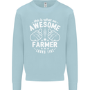 This Is What an Awesome Farmer Looks Like Mens Sweatshirt Jumper Light Blue