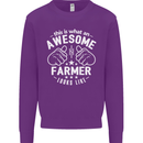 This Is What an Awesome Farmer Looks Like Mens Sweatshirt Jumper Purple