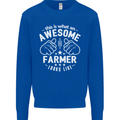 This Is What an Awesome Farmer Looks Like Mens Sweatshirt Jumper Royal Blue