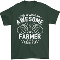 This Is What an Awesome Farmer Looks Like Mens T-Shirt Cotton Gildan Forest Green