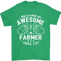 This Is What an Awesome Farmer Looks Like Mens T-Shirt Cotton Gildan Irish Green