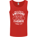 This Is What an Awesome Farmer Looks Like Mens Vest Tank Top Red