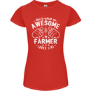 This Is What an Awesome Farmer Looks Like Womens Petite Cut T-Shirt Red