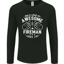 This Is What an Awesome Fireman Looks Like Mens Long Sleeve T-Shirt Black