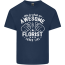This Is What an Awesome Florist Looks Like Mens Cotton T-Shirt Tee Top Navy Blue