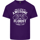 This Is What an Awesome Florist Looks Like Mens Cotton T-Shirt Tee Top Purple