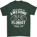 This Is What an Awesome Florist Looks Like Mens T-Shirt Cotton Gildan Forest Green