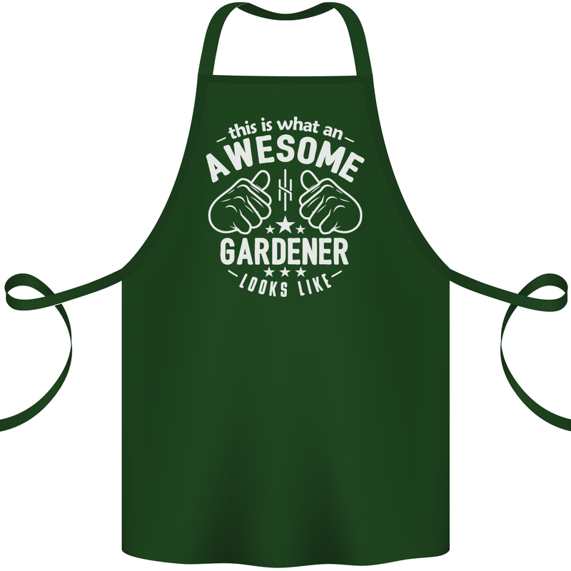 This Is What an Awesome Gardener Looks Like Cotton Apron 100% Organic Forest Green
