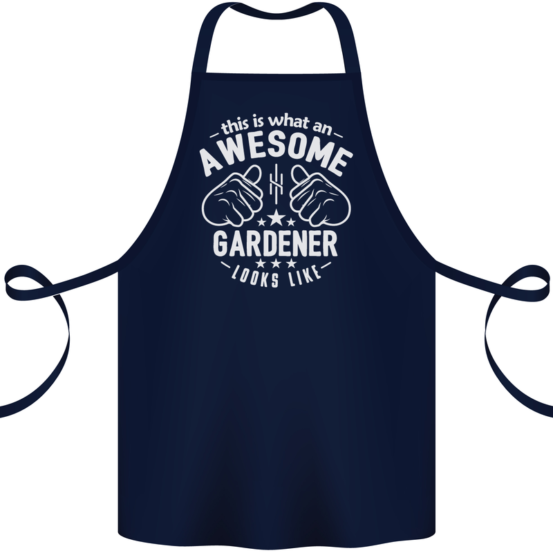 This Is What an Awesome Gardener Looks Like Cotton Apron 100% Organic Navy Blue