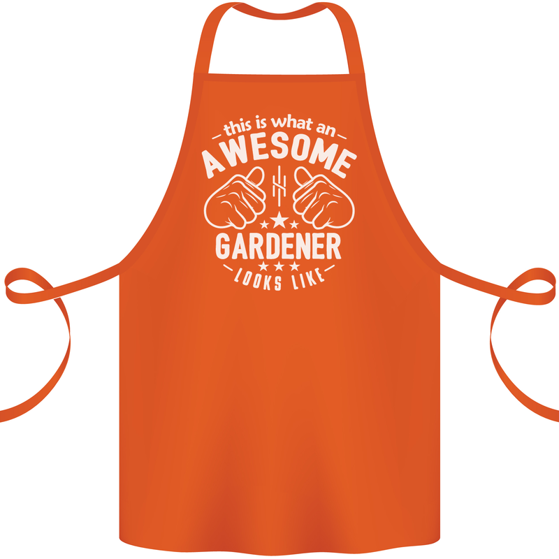 This Is What an Awesome Gardener Looks Like Cotton Apron 100% Organic Orange