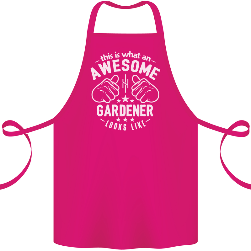 This Is What an Awesome Gardener Looks Like Cotton Apron 100% Organic Pink