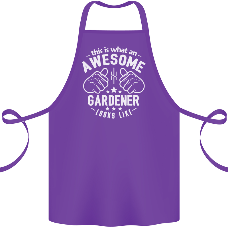This Is What an Awesome Gardener Looks Like Cotton Apron 100% Organic Purple