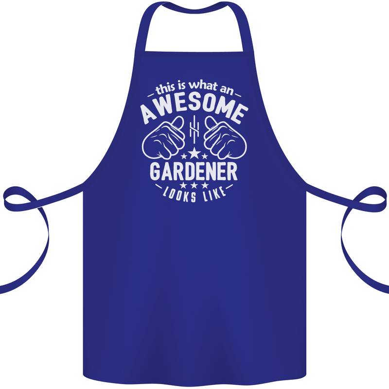 This Is What an Awesome Gardener Looks Like Cotton Apron 100% Organic Royal Blue