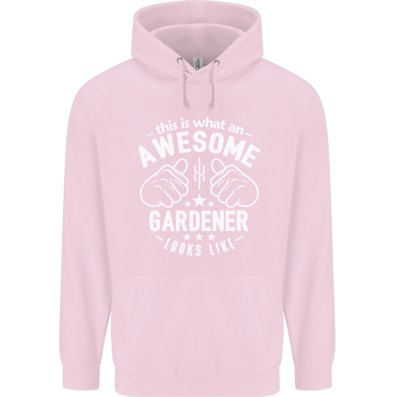 This Is What an Awesome Gardener Looks Like Mens 80% Cotton Hoodie Light Pink