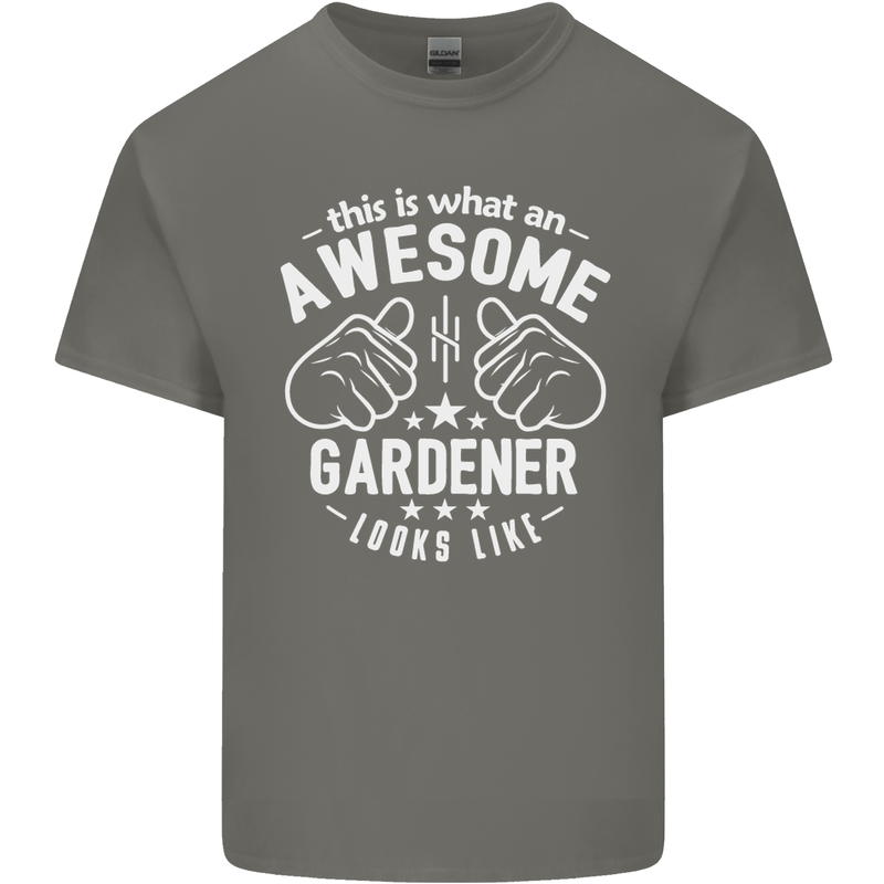 This Is What an Awesome Gardener Looks Like Mens Cotton T-Shirt Tee Top Charcoal