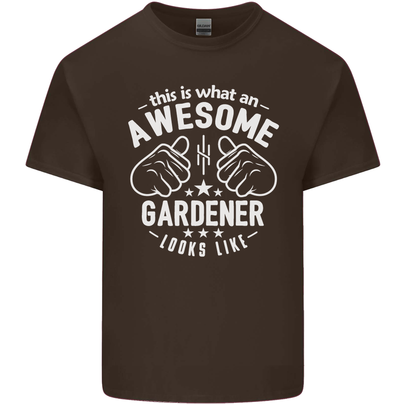 This Is What an Awesome Gardener Looks Like Mens Cotton T-Shirt Tee Top Dark Chocolate