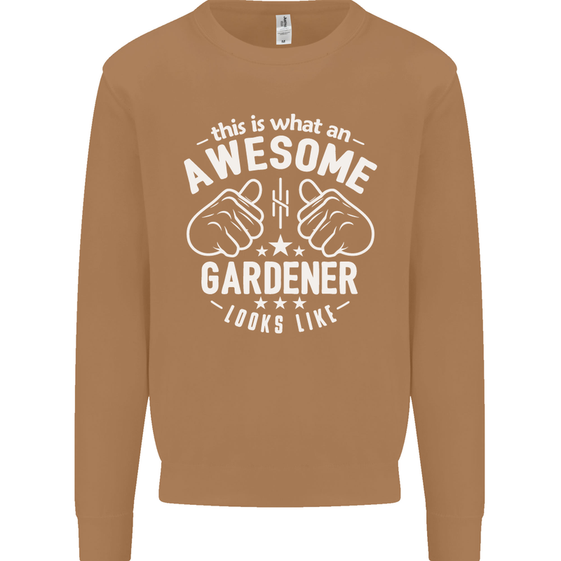 This Is What an Awesome Gardener Looks Like Mens Sweatshirt Jumper Caramel Latte