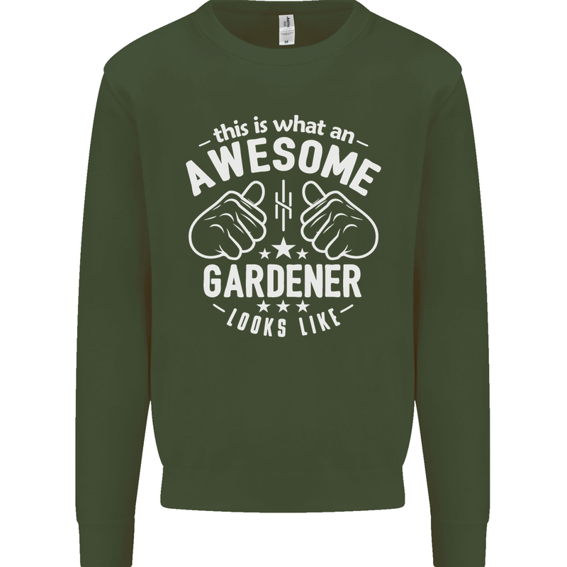 This Is What an Awesome Gardener Looks Like Mens Sweatshirt Jumper Forest Green