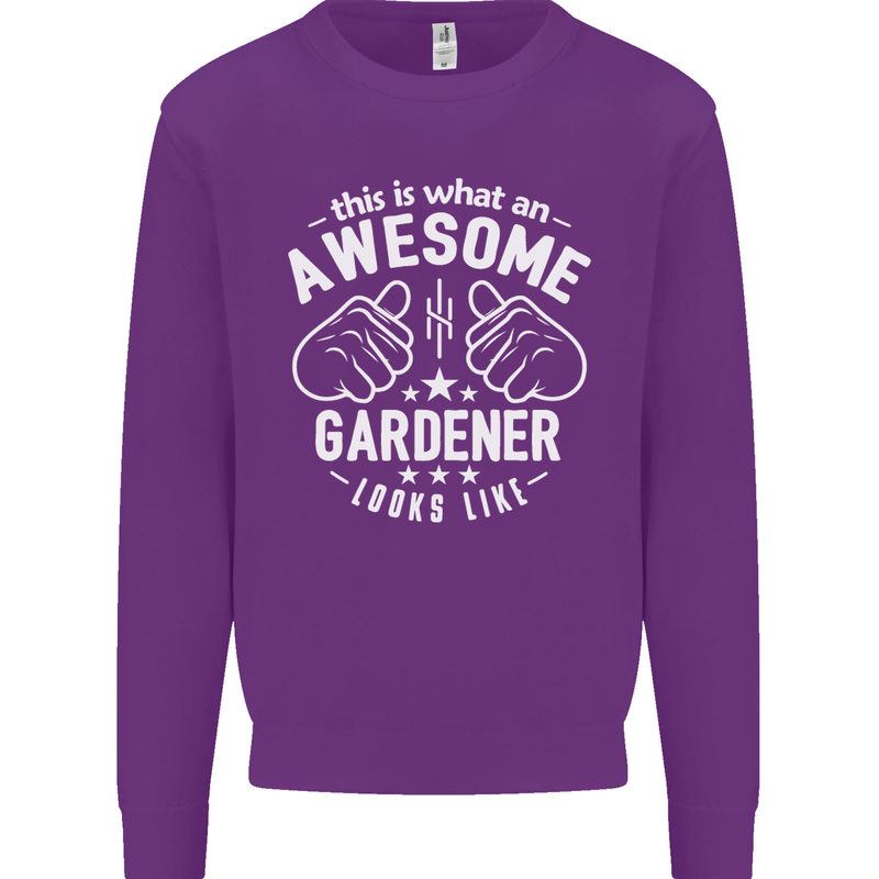 This Is What an Awesome Gardener Looks Like Mens Sweatshirt Jumper Purple