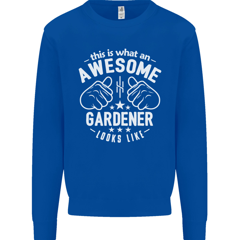 This Is What an Awesome Gardener Looks Like Mens Sweatshirt Jumper Royal Blue