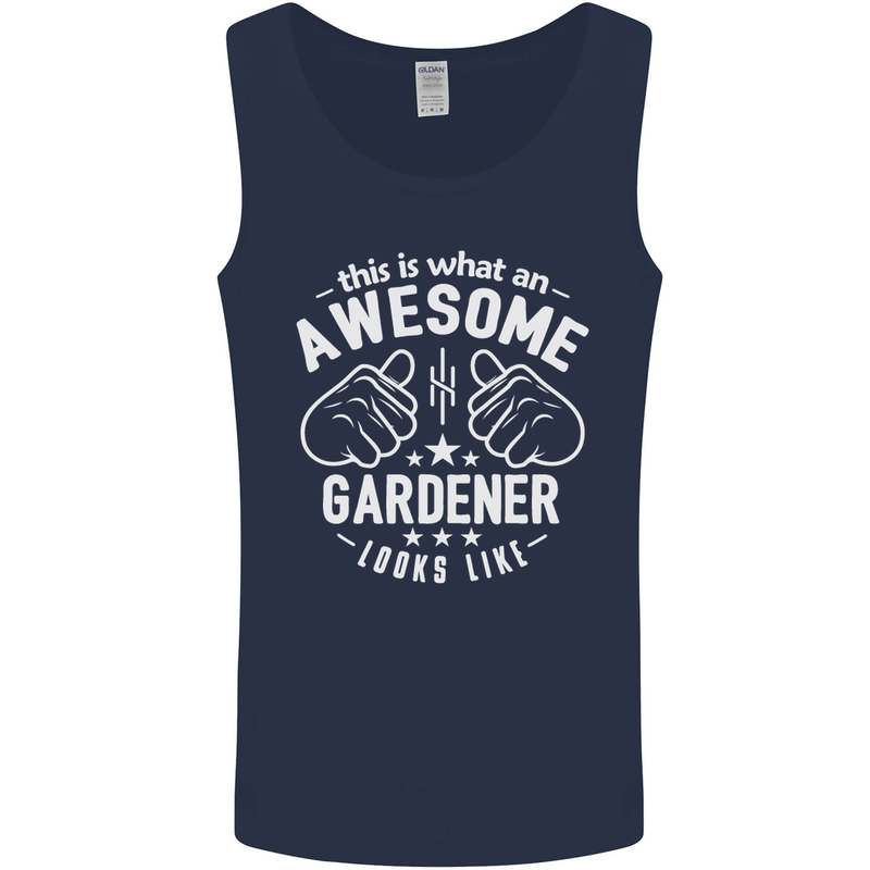 This Is What an Awesome Gardener Looks Like Mens Vest Tank Top Navy Blue