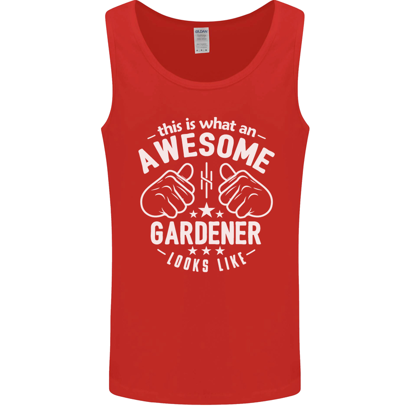 This Is What an Awesome Gardener Looks Like Mens Vest Tank Top Red