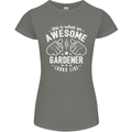 This Is What an Awesome Gardener Looks Like Womens Petite Cut T-Shirt Charcoal