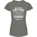 This Is What an Awesome Gardener Looks Like Womens Petite Cut T-Shirt Charcoal