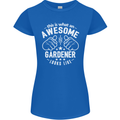 This Is What an Awesome Gardener Looks Like Womens Petite Cut T-Shirt Royal Blue