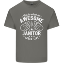 This Is What an Awesome Janitor Looks Like Mens Cotton T-Shirt Tee Top Charcoal