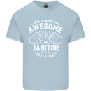 This Is What an Awesome Janitor Looks Like Mens Cotton T-Shirt Tee Top Light Blue