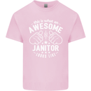 This Is What an Awesome Janitor Looks Like Mens Cotton T-Shirt Tee Top Light Pink