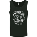 This Is What an Awesome Janitor Looks Like Mens Vest Tank Top Black