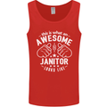This Is What an Awesome Janitor Looks Like Mens Vest Tank Top Red