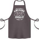 This Is What an Awesome Journalist Looks Like Cotton Apron 100% Organic Dark Grey