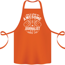 This Is What an Awesome Journalist Looks Like Cotton Apron 100% Organic Orange