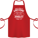 This Is What an Awesome Journalist Looks Like Cotton Apron 100% Organic Red